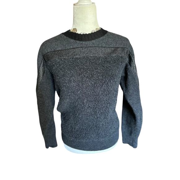 Cedric Charlier Ikram for AEFFE Spa 100% Virgin Wool Colorblock Sweater - Picture 1 of 7